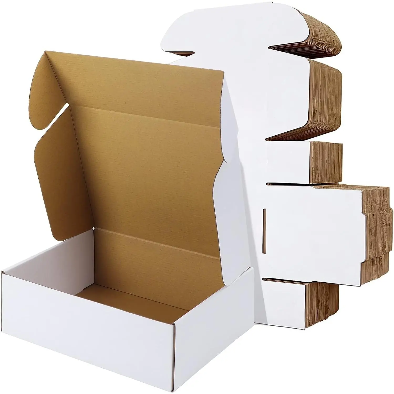 12x9x4 Inches White Corrugated Cardboard Shipping Boxes, Set of 20, Literature MailersGift
