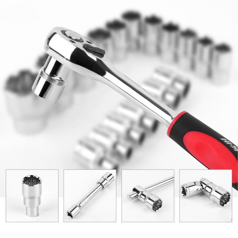 1/2 Impact Socket Set, Multi-purpose 12-point Socket Set, Anti-slip & Anti-wear Socket Set, Professional Hand Tool for Car Repair, Impact Sockets Set