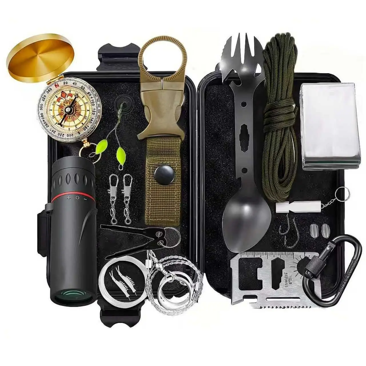 Professional Emergency Survival Kit Outdoor Camping Hiking First Aid Kit Emergency Car Survival Multifunction Tactical Defense Equipment SOS Wilderness Adventure Survival Gear