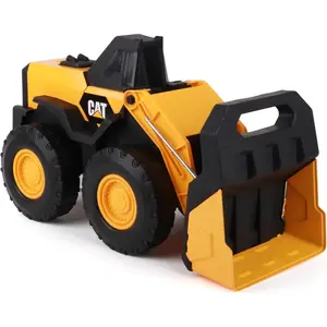 Cat Construction Toys, Real Steel Max Wheel Loader 16” – Real Steel Body, Working Arm & Bucket, Oversize All-Terrain Wheels, Heavy-Duty Construction Vehicle for Indoor/Outdoor Play, Kids Ages 3 +