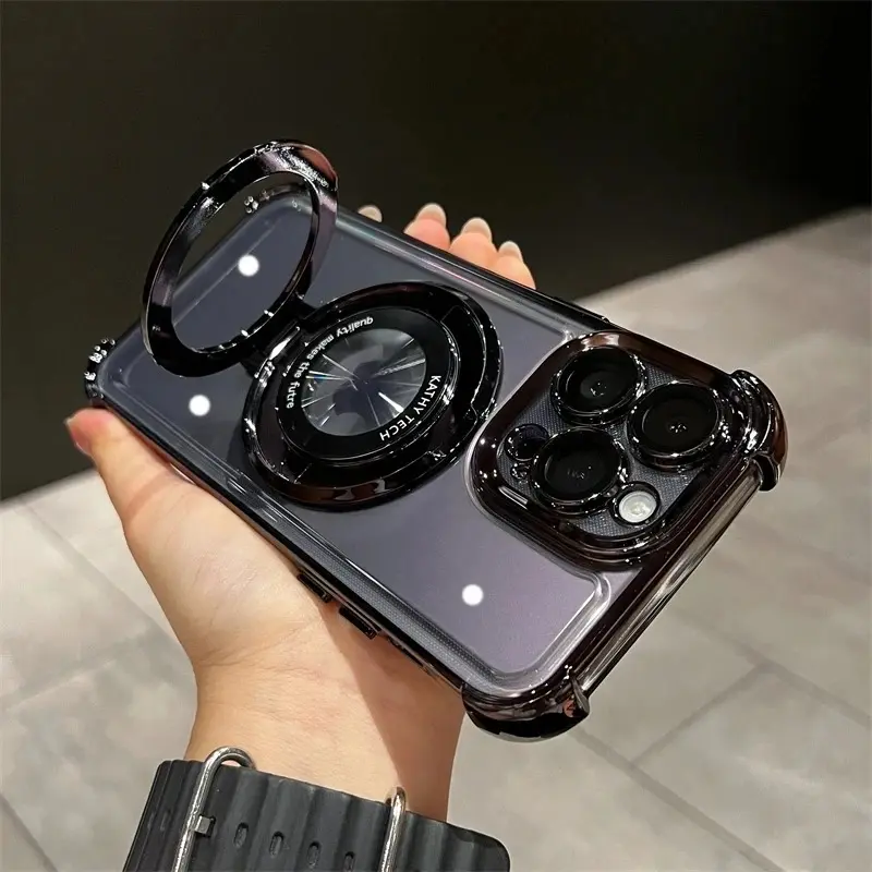 Luxury Shockproof Phone Case For Xiaomi Redmi 15C 15 14C 15A 13C 13X 13 12 12C 10A 10C 10 9A 9C 9 A5 A3 Magnetic Metal Bracket for Magsafe Holder Lens Protection Soft Cover