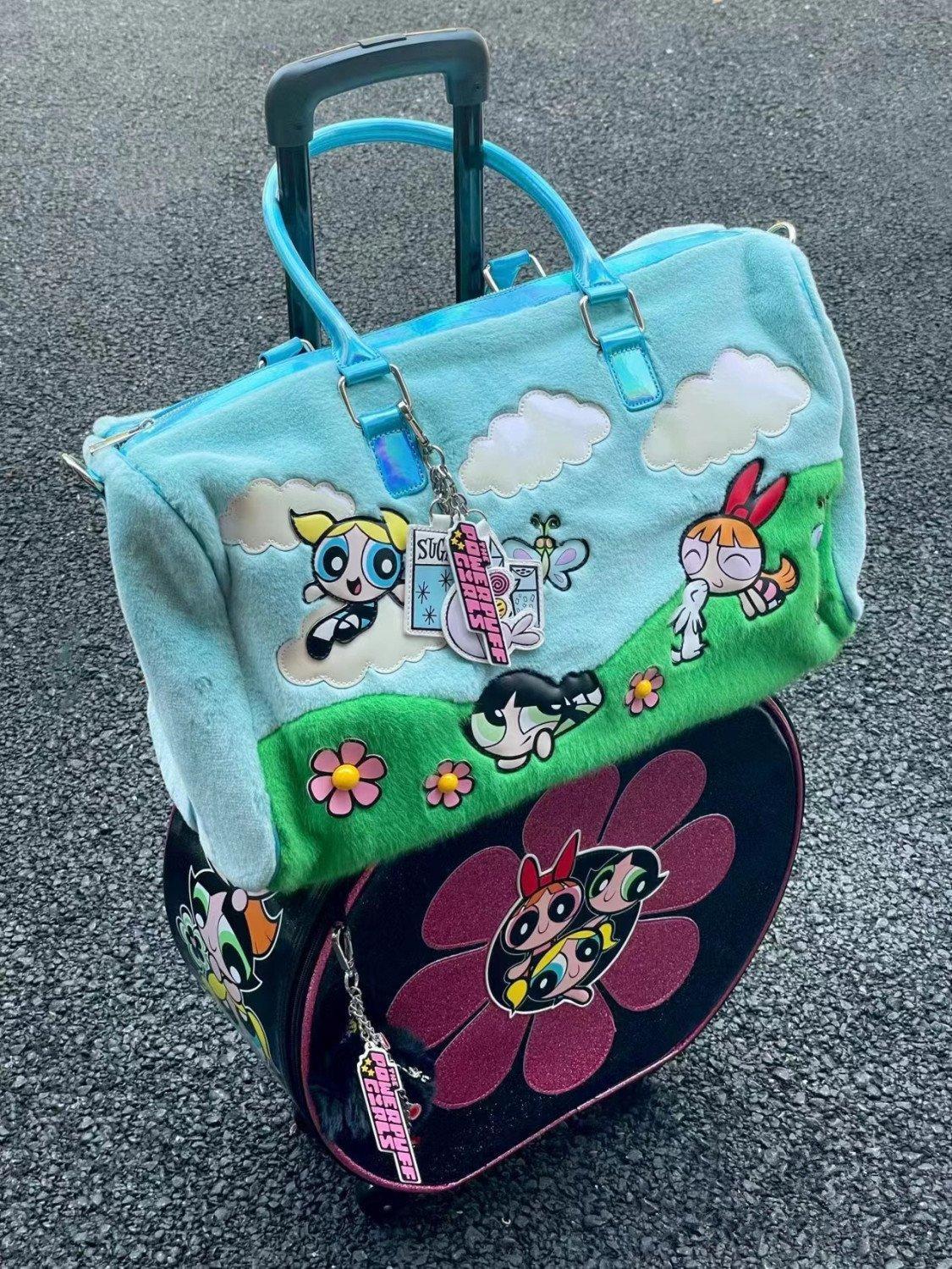 Large Capaci Plu Handbag Cartoon Animation Youthful Sle Soft Rabbit Fur Material Zipper Closure Casual Leisure Handbag