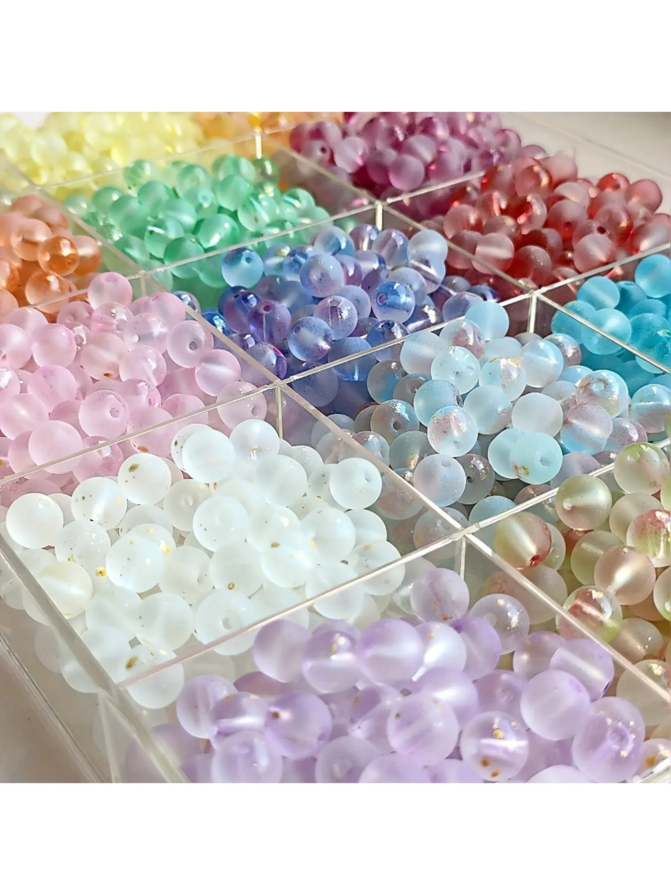 400 mixed-color round beads with straight holes, Acrylic bead mix, perfect for DIY jewelry making, ideal for Christmas-themed crafts, suitable for DIY jewelry, craft, Decorative Beads