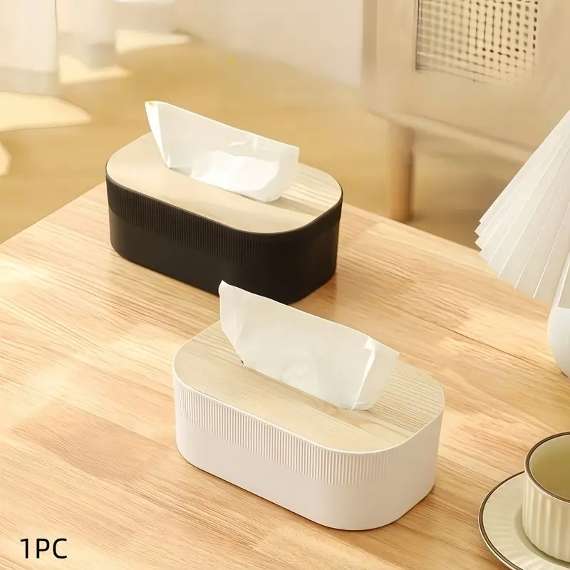 Tissue Box, Household Living Room Coffee Table Tissue Holder, Kitchen Bathroom Dining Table Tissue Box with Lid, Suitable for Living Room, Office,  Home Decoration Tissue Box, Ideal for Dining Table, Bedroom, Desk, and Facial Tissue Storage