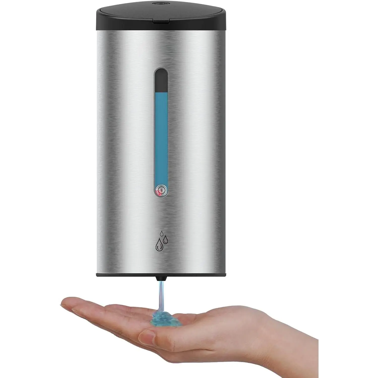 Classic Automatic Soap Dispenser,25oz for Commercial,Brushed AK1205E | 5-Level Adjustable and Savety Key for Commercial(4*  Not Included),No-drill and Screw Wall Mount for Space-Saving