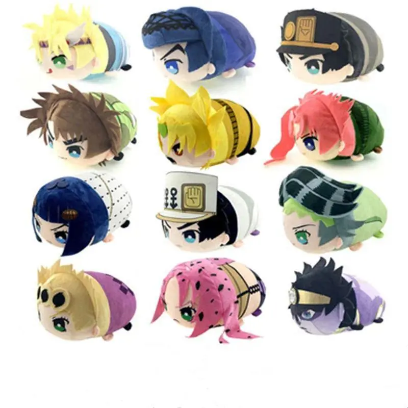 2026 New hot item Japan Anime JOJOs Bizarre Adventure Diavolo Kujo Jotaro Rohan Kishibe Bruno Bucciarati Plush Toy Stuffed Dolls 20*14*12cm