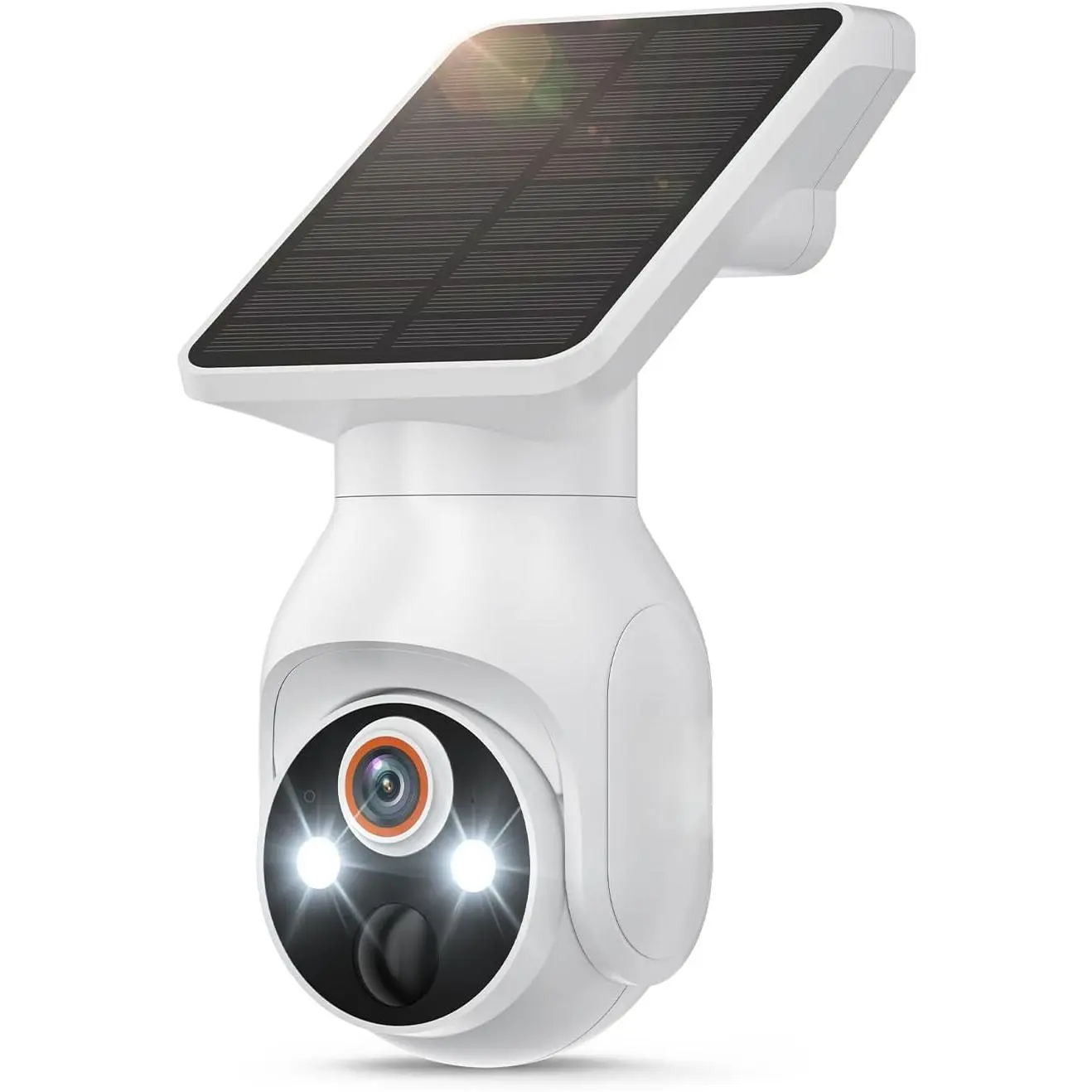 1080p Security Camera Wireless with Solar Panel, AI Human Detection, 2-Way Audio, Color Night Vision, 2.4G WiFi Only, Cloud Storage (Sold Separately), Indoor/Outdoor Surveillance Bullet Cam (WiFi)