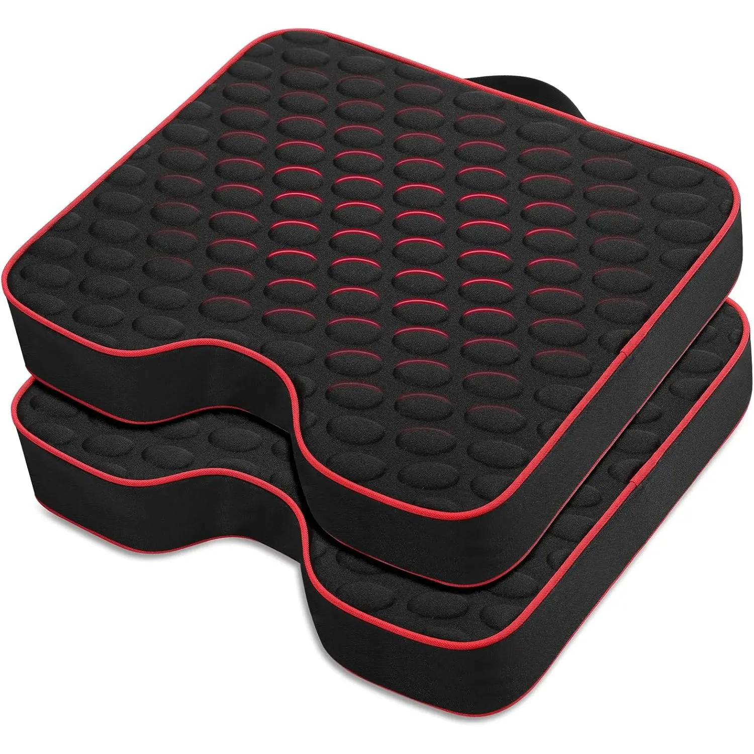 Stadium Seat Cushions - Portable Bleacher Cushions with 2.5" Extra Thick High-Density Foam and Massage Dots, Fashion Outdoor Seat Cushions for Sports Events, Travel, Camping, Chairs - 2 Pack