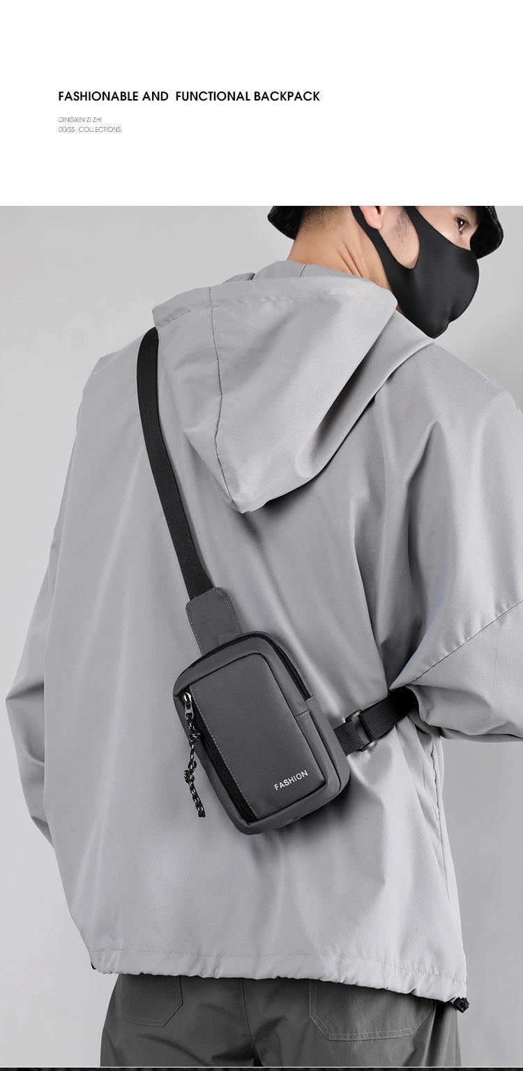 2026 New Leather Chest Bag for Men, Single-Shoulder Small Backpack, Water-Resistant Travel Sports Backpack, Crossbody Chest Bag, Travel Small Backpack