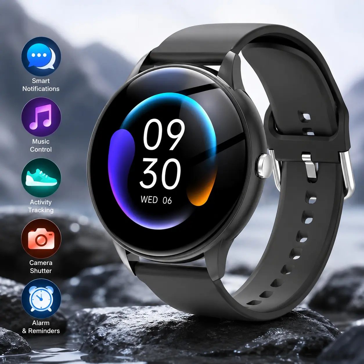 New Smartwatch for Men and Women, 1.5 Inch HD Screen, Supports Smart Calls, Messages, Multiple Sports Modes, Compatible with iOS and Android