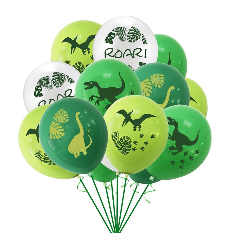 Dinosaur Theme Latex Balloons, 12 Inch and Dinosaur Pattern, Party Decorations, Birthday Parties, Anniversary Celebrations, Balloon Party Supplies