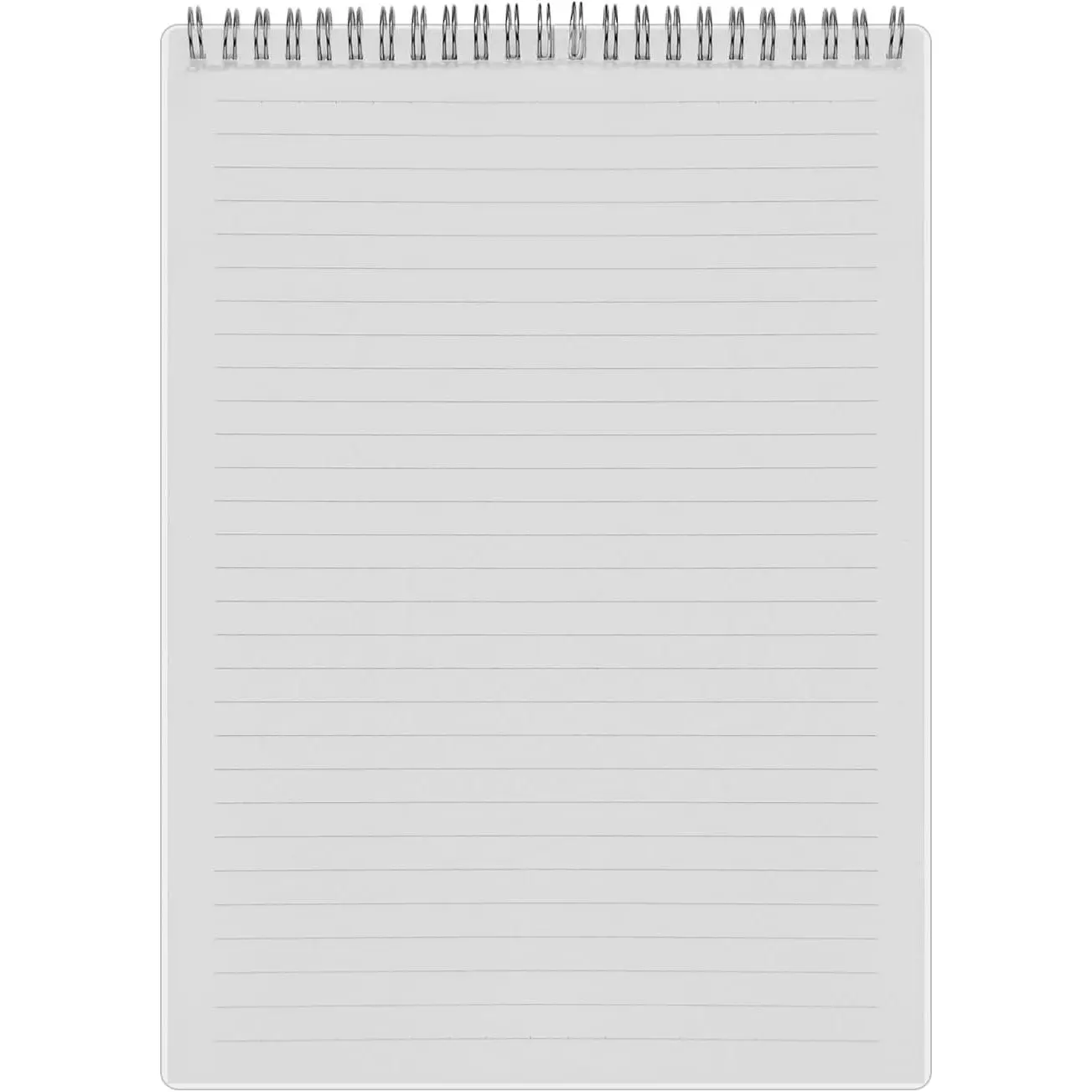 White And Minimalist style Top Spiral Notebook 8.5x11in Transparent Cover,Note Pads, 160 Pages