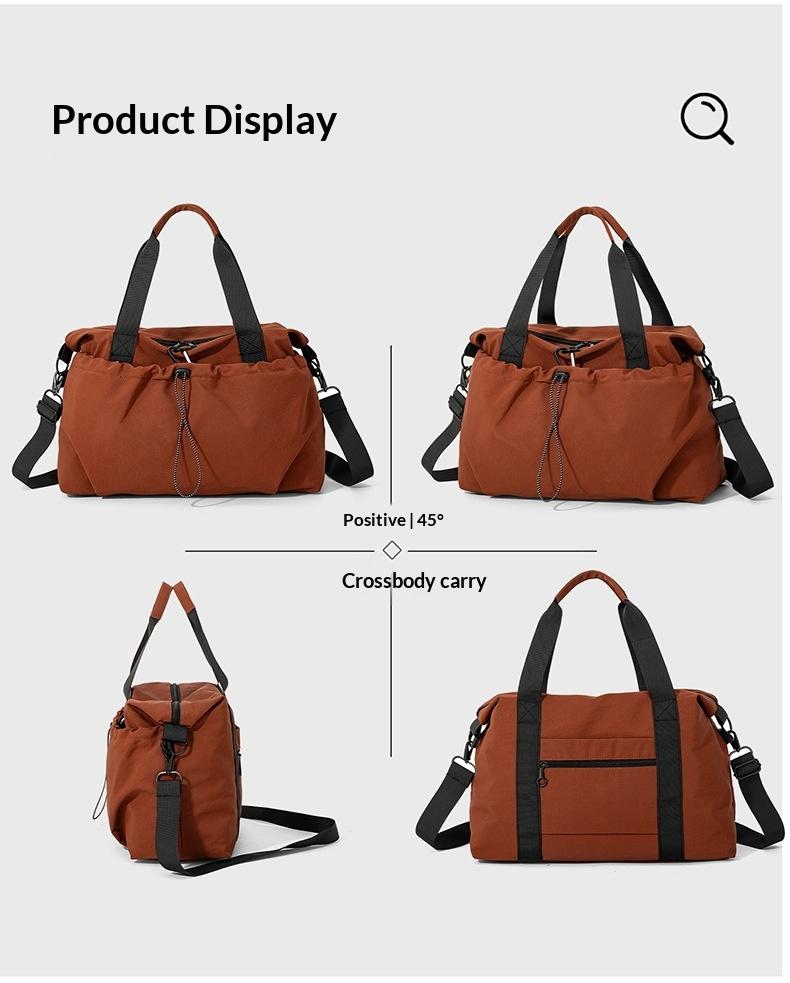 Dry Wet Separation Gym Bag Drawstring Design for Men Women Couples Expandable Casual Luggage Duffle Ideal for Short Trips Business Travel Yoga Swimming Workout Water Resistant Large Capacity Multi Compartment Lightweight Portable Sports Duffel with Shoe C