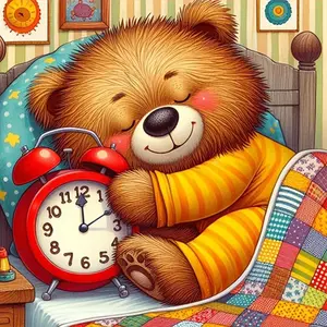 1 Pack Cute Teddy Bear Diamond Painting Kit with Tools Unframed Sparkling Rhinestone Art for Kids Room Decoration DIY Craft Gift for Children Bedroom Wall Decorations