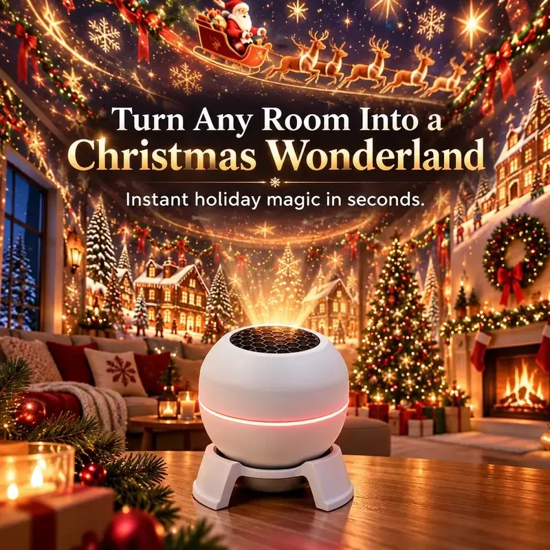 Magical Christmas Projection Night Light – Transform Any Room Into A Holiday Wonderland, Christmas Gift