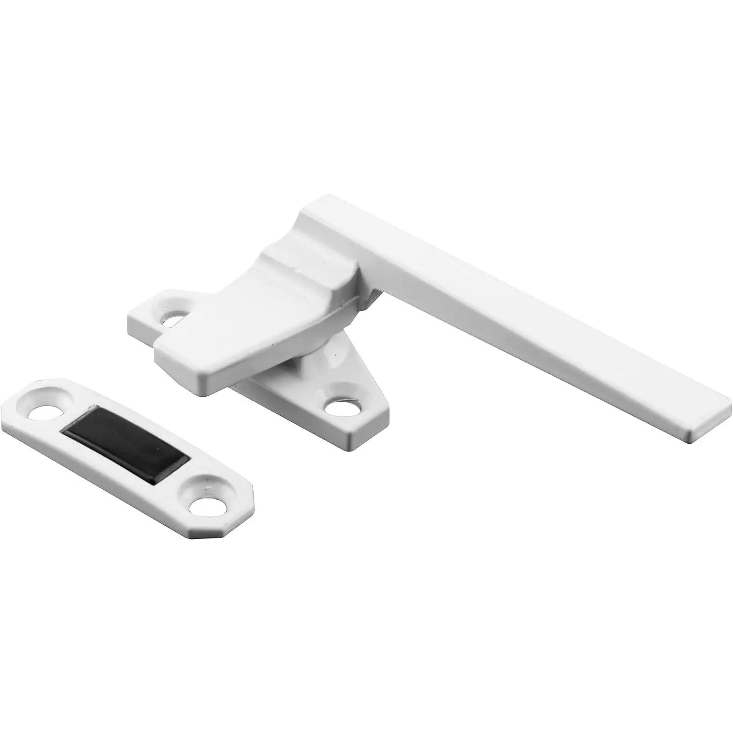 Right-Handed White Casement Locking Handle with Offset Base (H 3821, Single Pack)