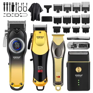 Men‘s 5-in-1 Luxury Electric Grooming Gift Set, All-in-One for Hair Shaving Beard Trimming and Nose Hair Removal, Large LED Display with USB Fast Charging, Dual Use for Face and Body, A Premium Holiday Gift Choice