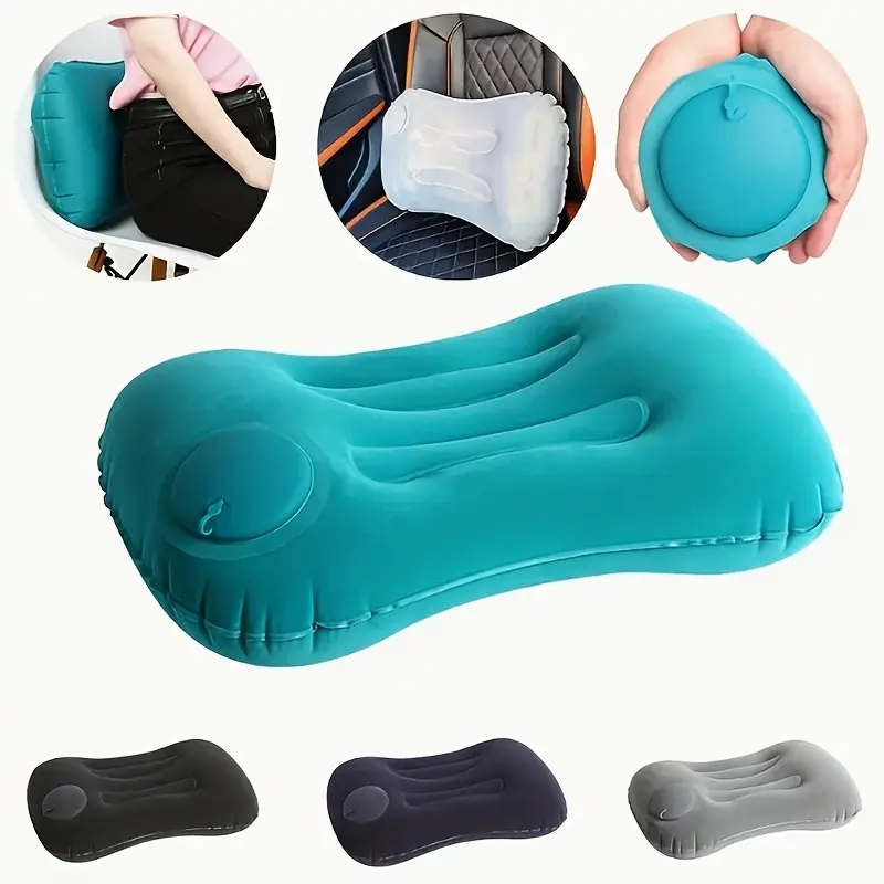 Inflatable U-Shape Neck Pillow, Adjustable Pressure Support, Comfortable Cervical Protection, Ideal for Travel & Home Use, Travel Neck Cushion