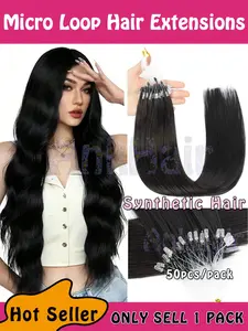 Micro Bead Hair Extensions Ring, Invisible Mini Beads, Easy to Install, Hair, 50g Per Pack, 20inch, Microbead Hair Extensions