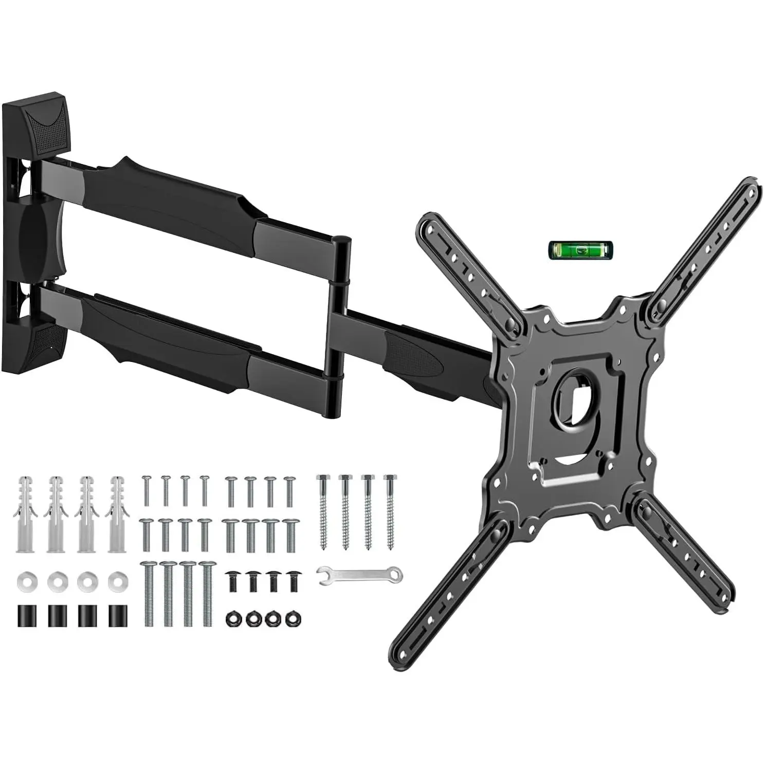 28.3" Long Arm TV Wall Mount for Most 26-65 Inch TV, Full Motion Corner Wall Mount TV Bracket with Extension Arm Articulating, Swivel and Tilt, Max VESA 400x400mm and Up to 80 lbs