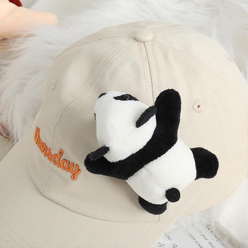 Cartoon Internet celebrity three-dimensional panda brooch, plush red panda doll ins lying down panda jewelry schoolbag pendant