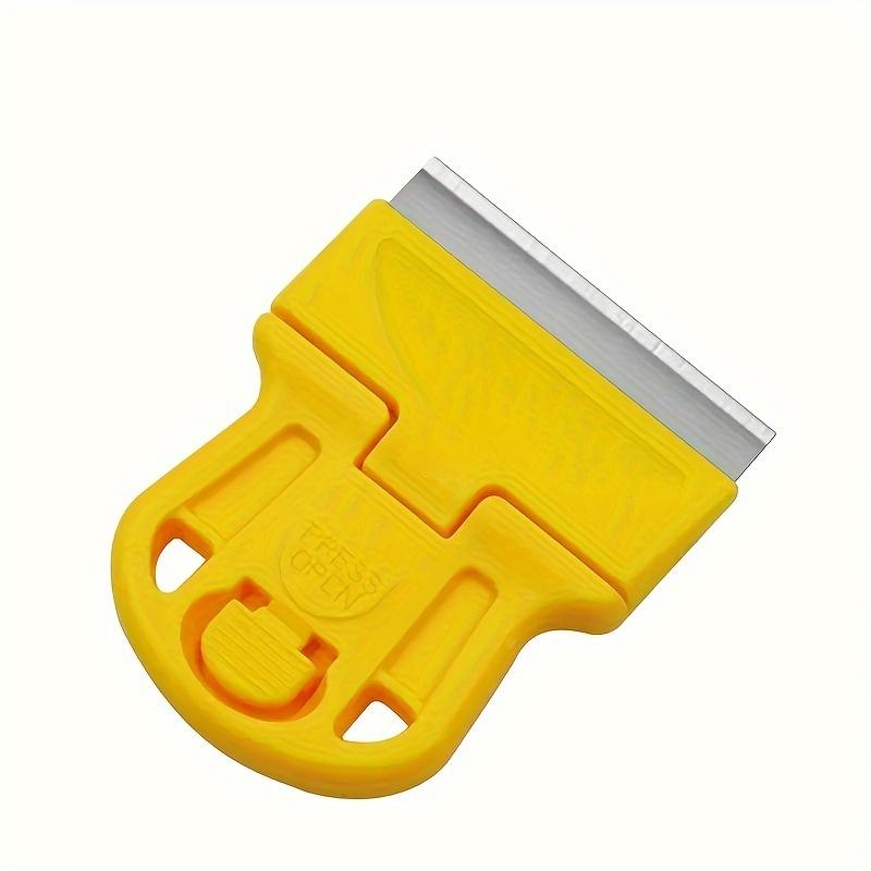 A Set of Two Mini Scrapers Designed for Effectively Removing Stickers, Old Glue, Paint, And Window Film. This Multifunctional Adhesive Removal Tool Is Suitable for Cleaning Labels And Residual Glue in Both Automotive And Home Settings