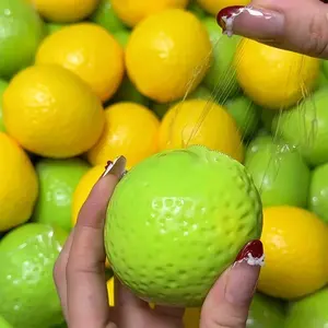 Color Changing Lemon Squishy Handmade Crunchy Sound Stress Relief Squeeze Ball Diy Temperature Sensitive Fidget