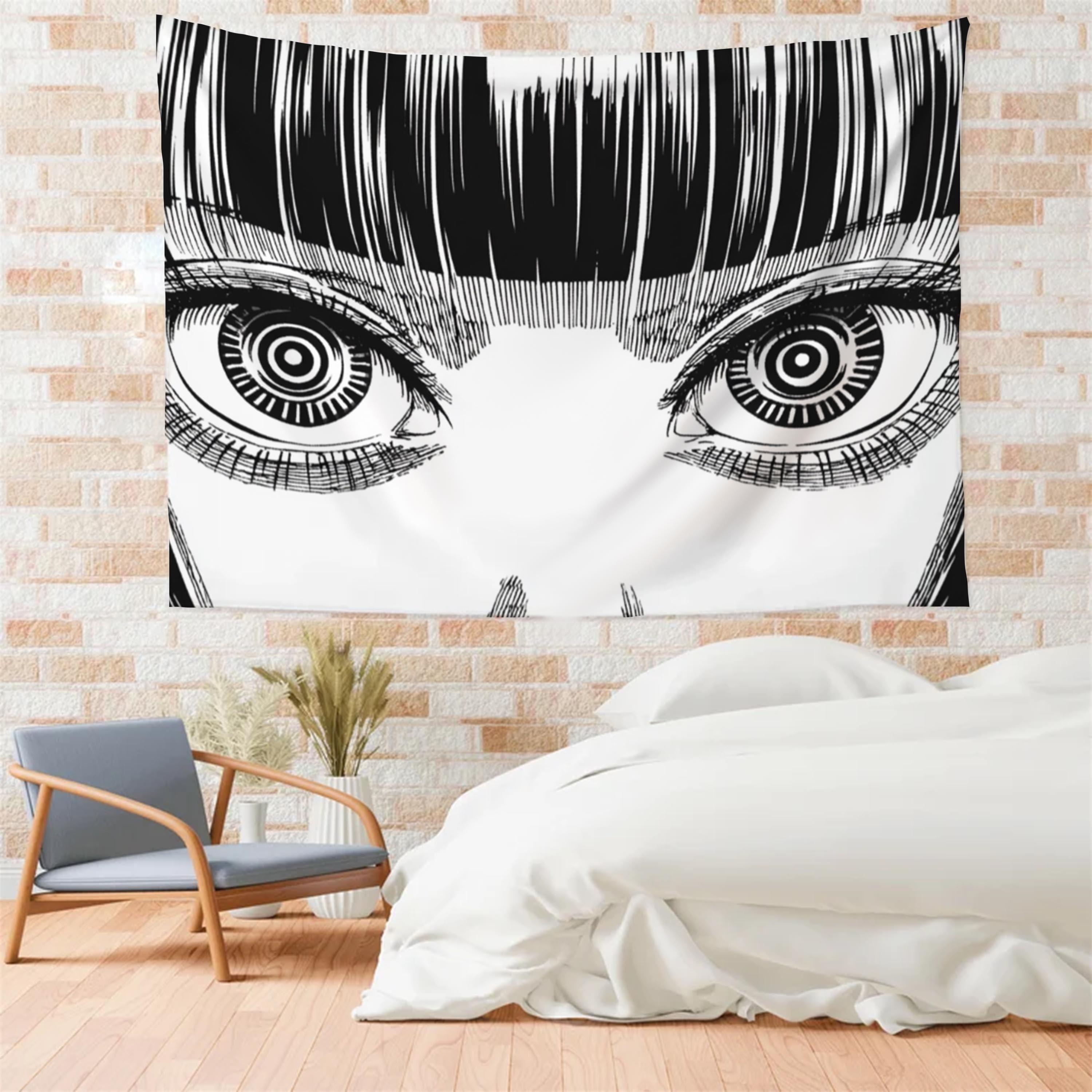 1-piece wheel-eye tapestry, innovative peach skin velvet decoration, suitable bedroom, living room, balcony, horizontal tapestry, artistic home decor carpet D