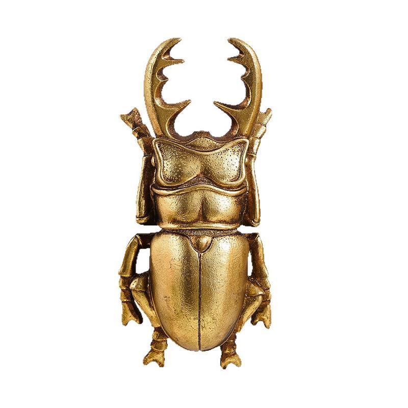 Golden Stag Beetle Wall Hanging Ornament, Insect Wall Decor for Living Room & Wall Background Display Golden Stag Beetle Wall Hanging Ornament, Insect Wall Decor for Living Room & Wall Background Display