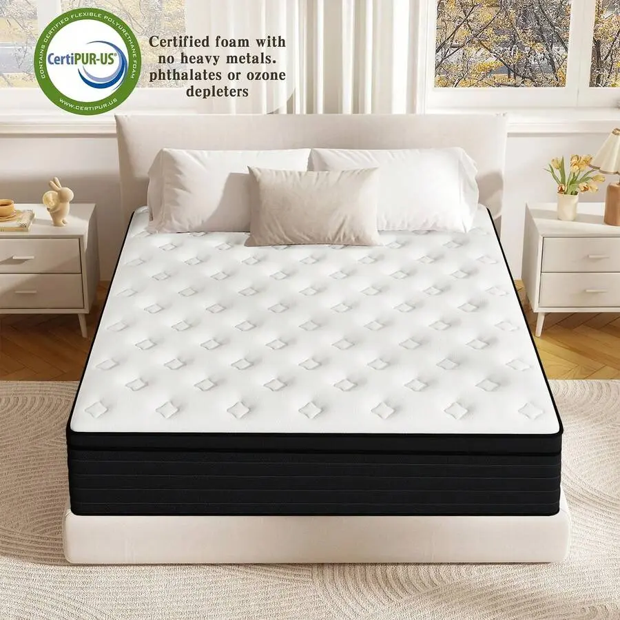 CHEVNI 8/10/12/14 Inch Twin Full Queen King Hybrid Mattress Comfortable And Warm Mattress Medium Firm In A Box, Queen Size Mattress, Full Size Mattress