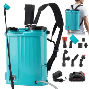2.64 Gallon 18V Battery Backpack Sprayer Adjustable 0-65 PSI with 5 Nozzles Rechargeable Electric Sprayer for Lawn Garden Weed Fertilizer Pest Control