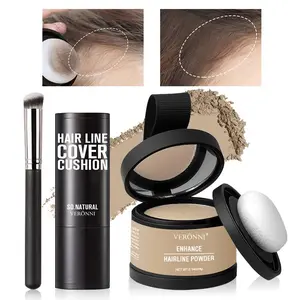 Veronni Professional Hairline Concealer Set, 3-Piece Combo, Mineral Powder, Precision Brush, Natural Look, Daily Makeup, Travel Friendly