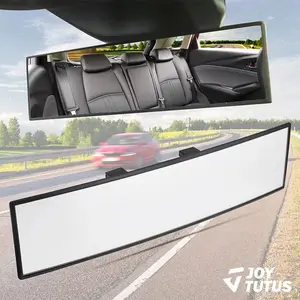 Joytutus Universal 11.81 Inch Panoramic Convex Rearview Mirror for Car SUV Trucks Reversible Passengers High-Quality Glass Anti-Fall Design Easy Install Wider View Safer Drives