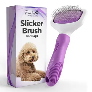 Pet Slicker Brush - For Dogs, Cats, Rabbits - Matted/Loose Fur, Knots - Suitable for Doodle/Goldendoodle Grooming Short/Long Hair