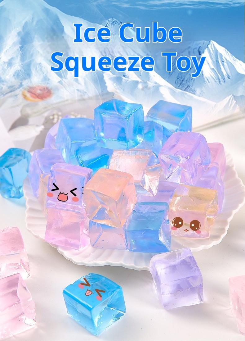 Creative Ice Cube Squishy Stress Relief Jelly Toy