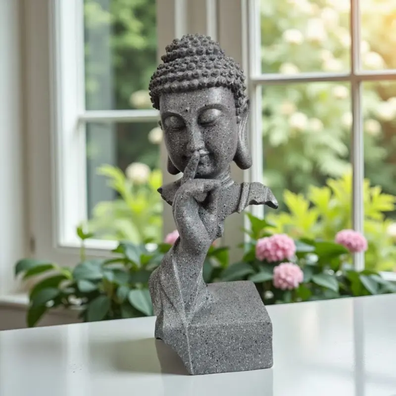 Sakyamuni Buddha Statue Creative Home Decor Living Room Chinese Tea House Buddha Statue Garden Decor