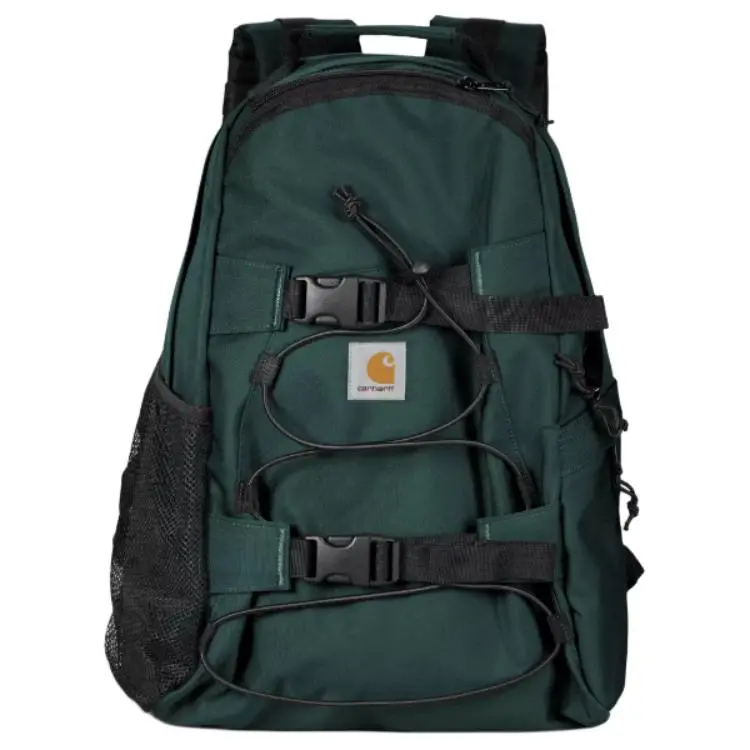 Carhartt WIP Kickflip 24.8L Polyester Backpack for Men and Women, Casual Style, Forest Green