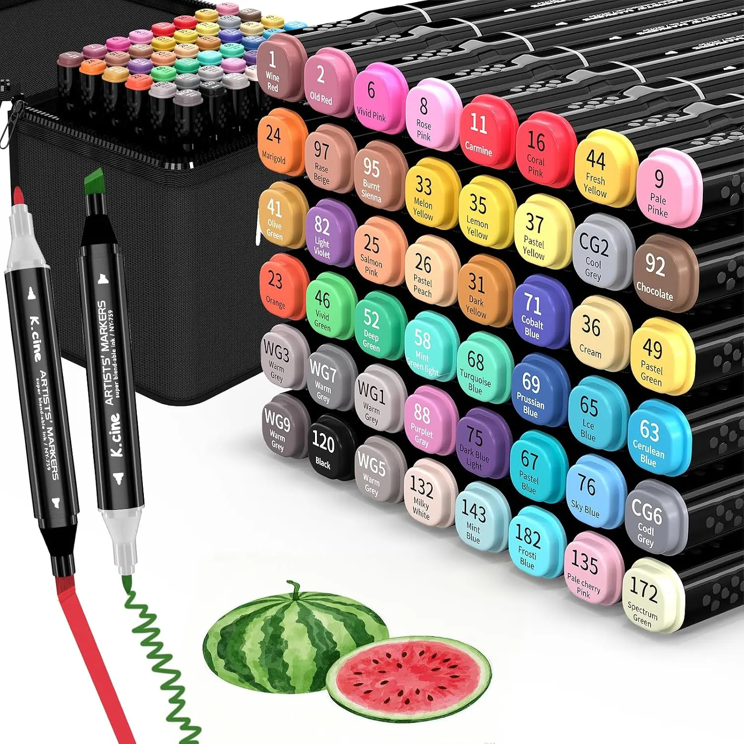 Markers, 48 Colors  Tip Art Markers, Drawing, Coloring Marker for Sketching Adult Coloring