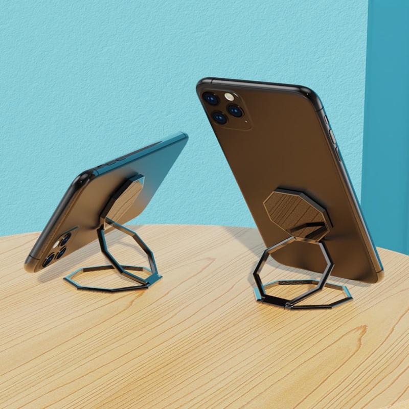Valentine's Day Gift, Universal Phone Holder Made of Zinc Alloy, Ultra-Thin Foldable Ring Stand, Car and Desktop Mount, Top Convenience