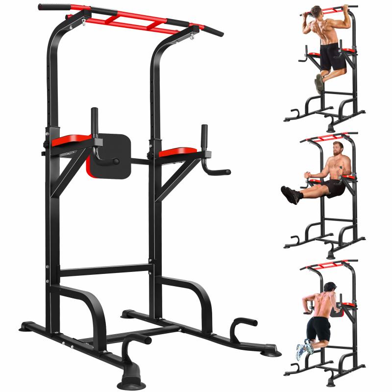 Multifunctional single and double bar pull-up rack, height adjustable, non-slip handles, indoor home pull-up machine, stable base to prevent tipping, single and double bar stretching rack, home single bar fitness equipment