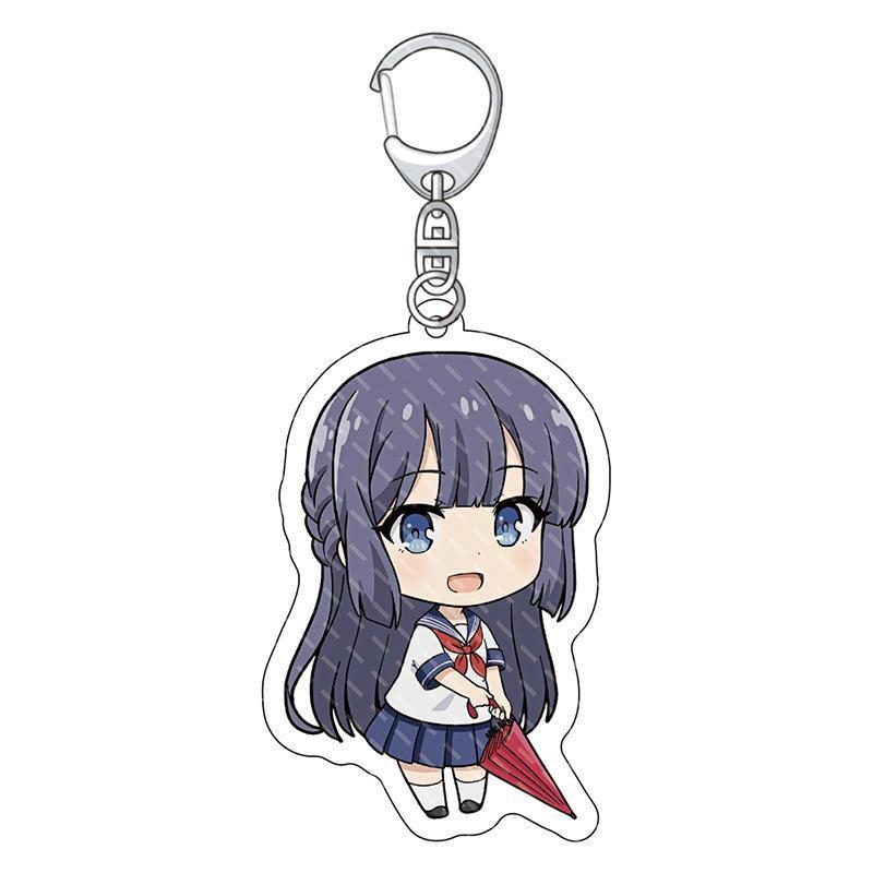 Hot Anime Rascal Does Not Dream of Bunny Girl Senpai Sakurajima Mai Cosplay Acrylic Keychains Accessories Fans Gifts