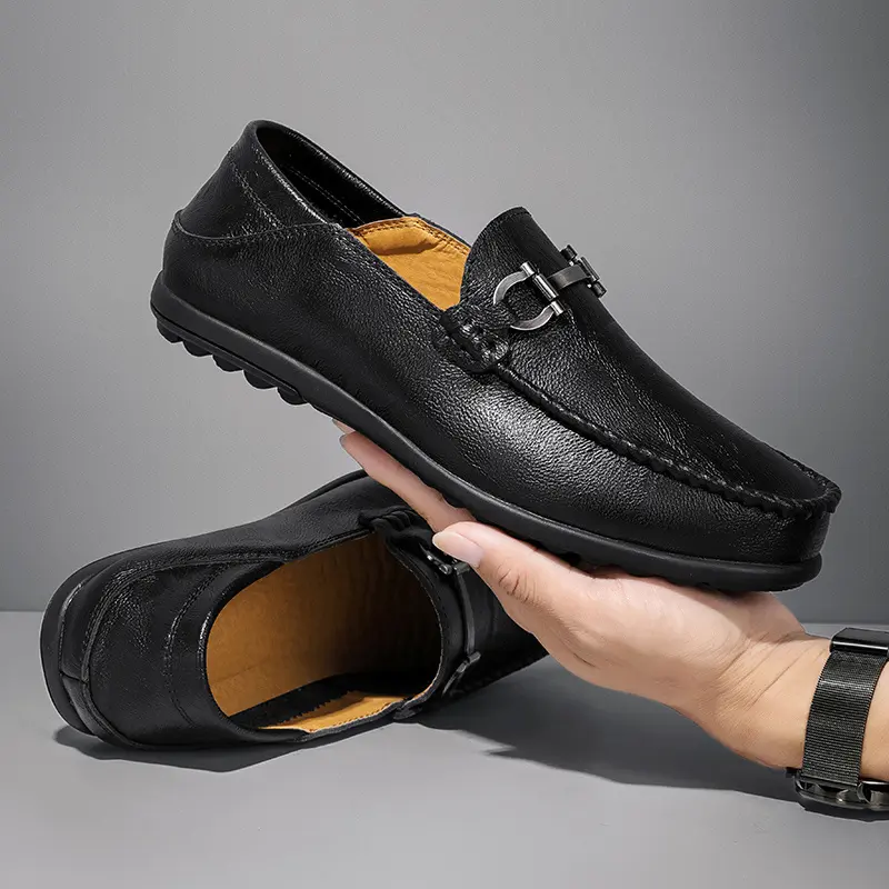 Bdhjydb Men's Casual Patterned Flat Loafers - Business Print Footwear with Round Toe, Lightweight PU Slip-On Synthetic Upper, Soft PU Sole for All-Season Daily Wear