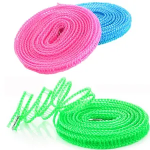 Windproof Nylon Clothesline (Pack of 5, Blue) — Adjustable, Portable Design; Suitable for Indoor, Outdoor, Camping, Home, and Hotel Use (Length: 5m / 16.4ft)