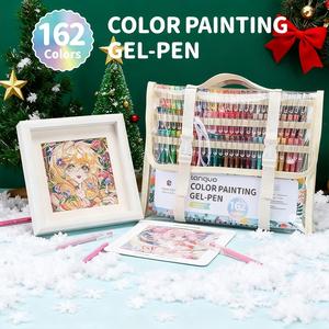 45/72/99 colors gel pen set, 1 set gel pen with storage box, large capacity ink pen, coloring markers, art supplies for diary, card, diy,  funny gift
