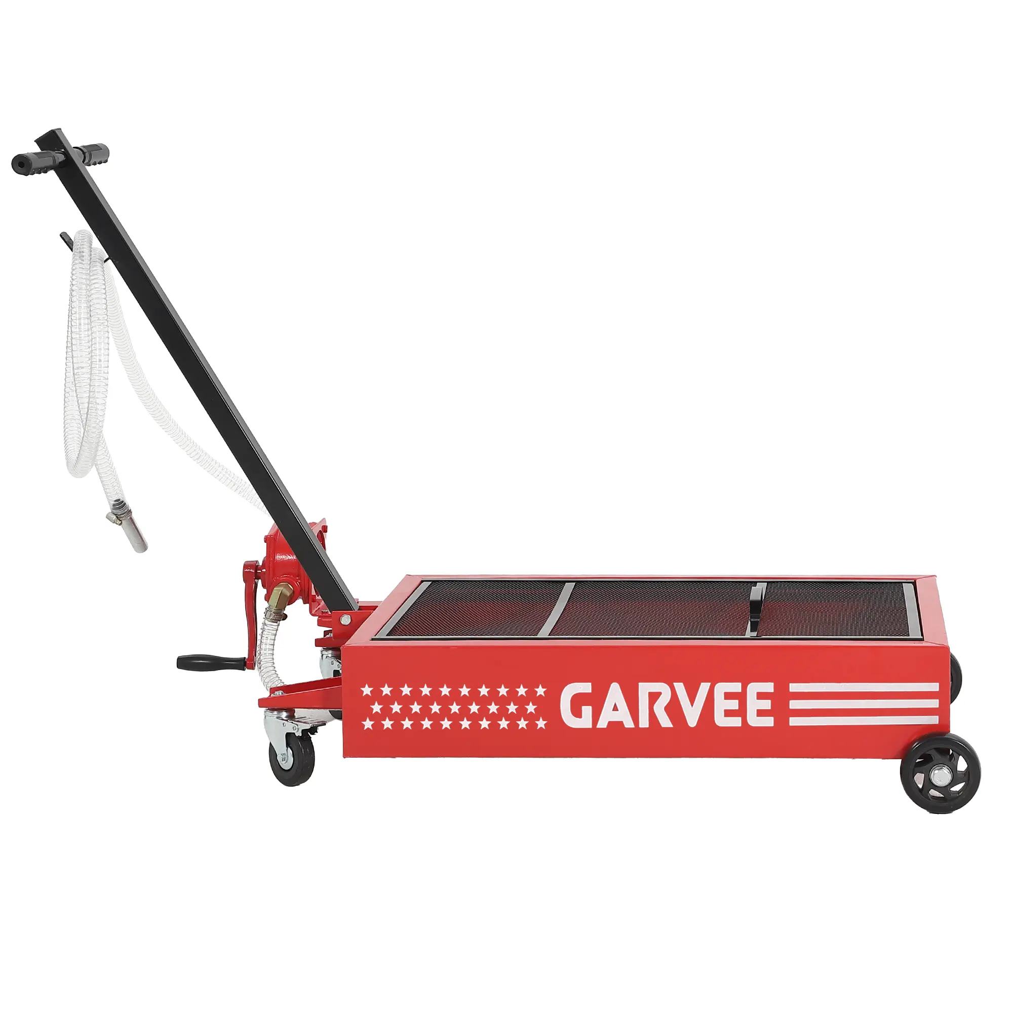 red|15 gallons|manual|8 feet hose
