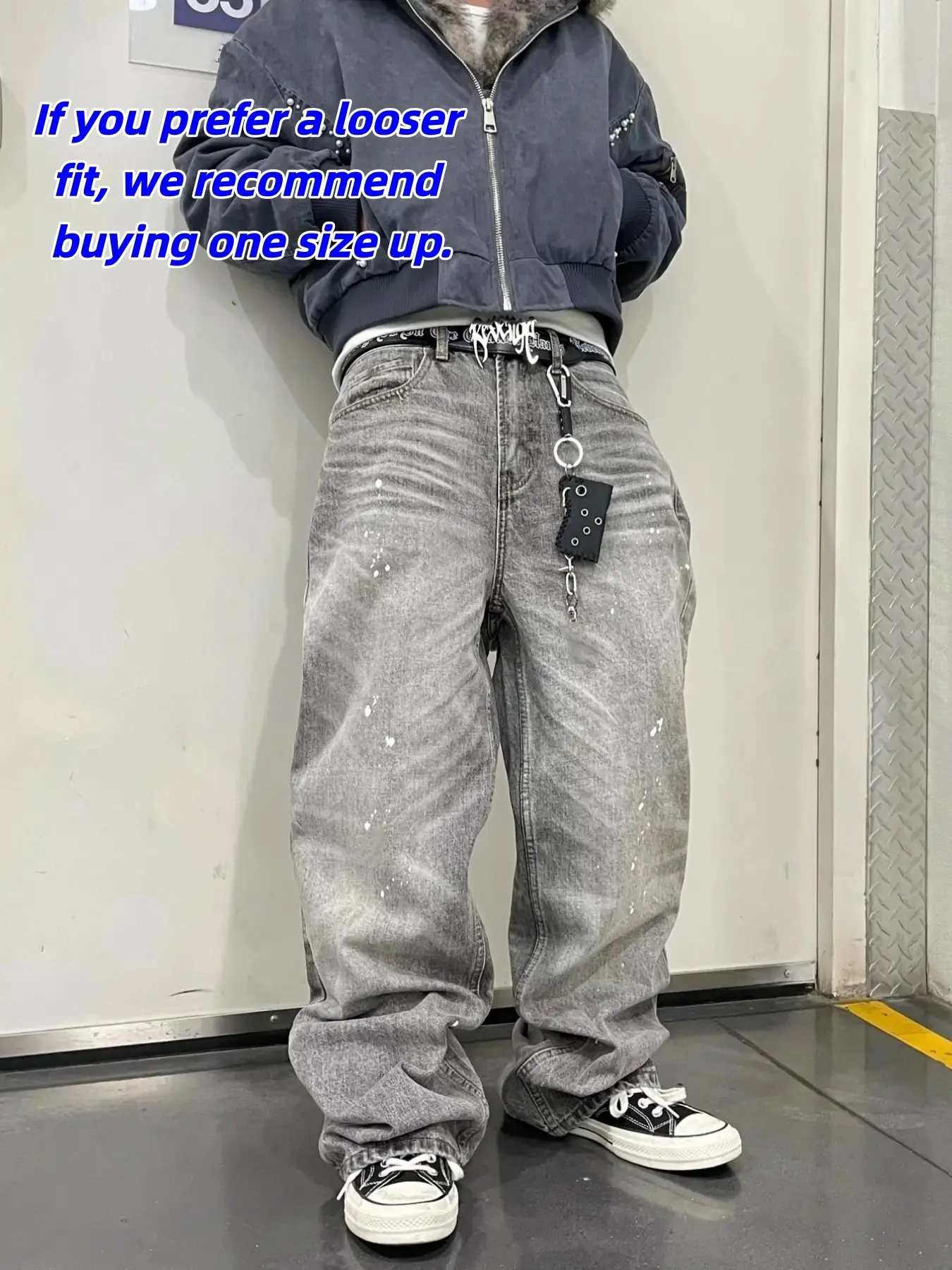Men's Classic Korean Style High Street Straight-Leg Relaxed Fit Jeans, Comfortable and Stylish Loose Denim Trousers, Casual Streetwear