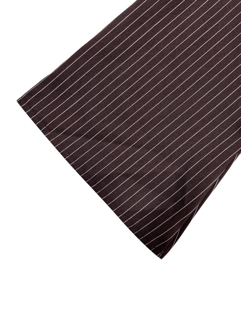 Women's All-Over Striped Print Button Front Blouse, Casual Long Sleeve Top for Spring & Fall, Ladies Clothes for Daily Wear, Casual Fashion Shirt