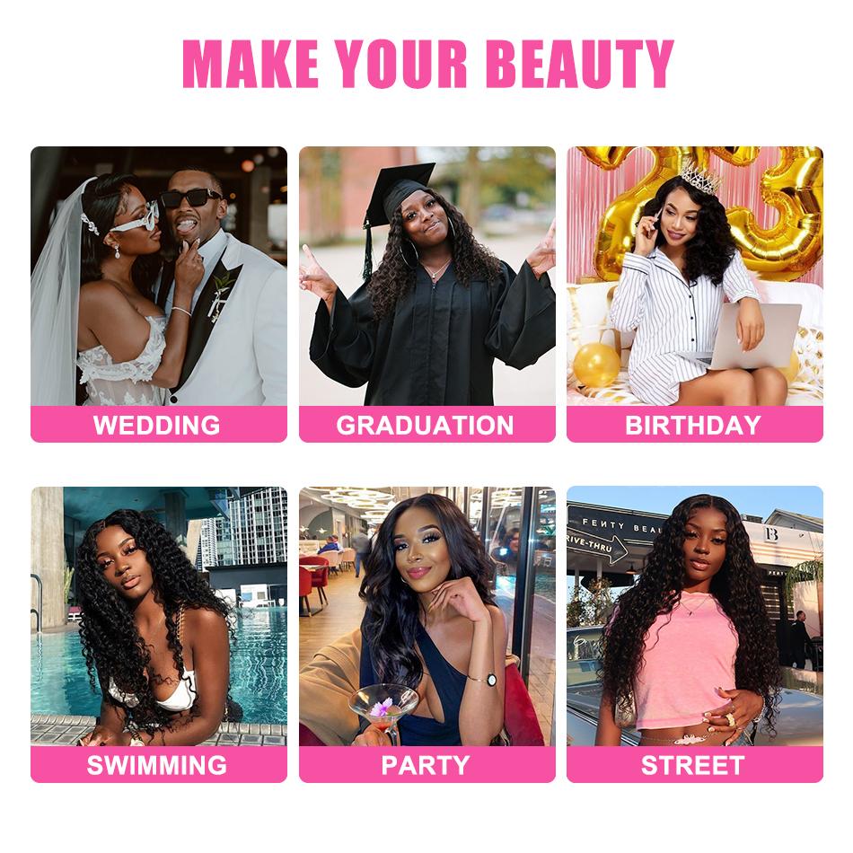 Bling Hair Body Wave 5x5 HD Lace Ready to Go Glueless Wigs Human Hair Easy Wear Pre Plucked Pre Cut Pre Bleached 6x4 Lace Closure Wigs 180% Density Long Wavy for Black Women Natural Color with Baby Hair For Black Women