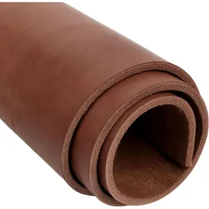 Full Grain Leather Sheet 4-5mm Thick Brown Vegetable Tanned Leather for Crafting Tooling Sheath Making 8 x 12 inches