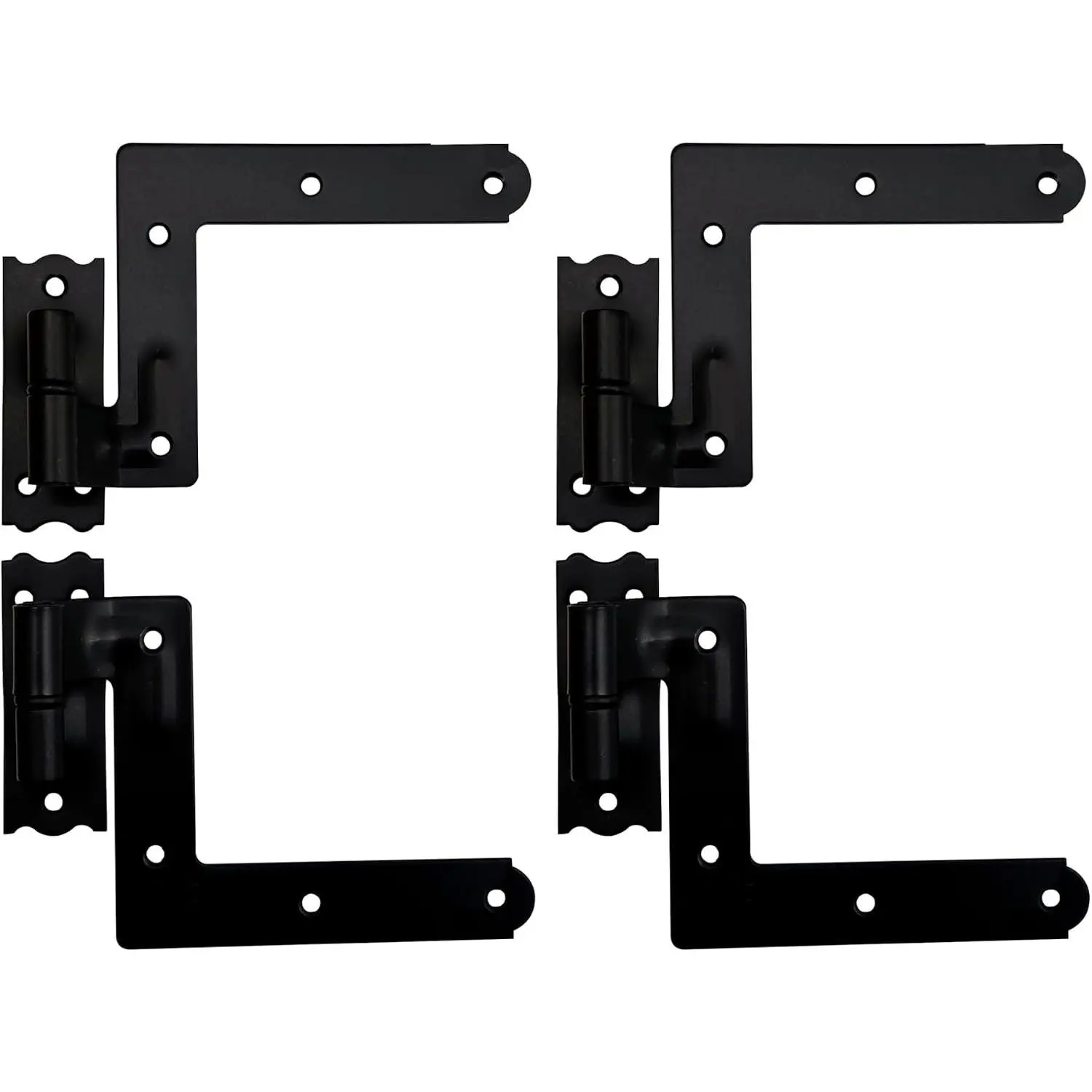 Steel Blind Shutter Hinge for Wood Frame & Brick, 1-1/16", Power Coated Black, 4 Pack (2 Pair), Made in Taiwan